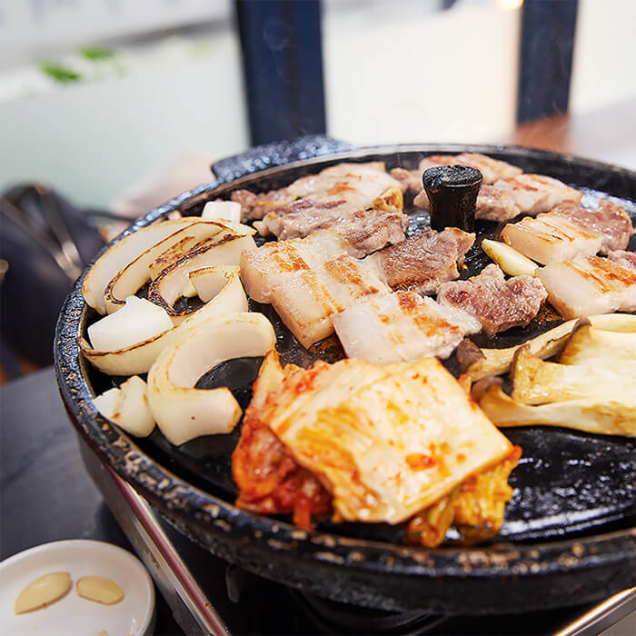 Samgyeopsal & Grilled Kimchi