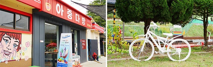Photo_Jalur kereta api berwarna-warni Sepeda Rel Hanok Jeonju dan kafe jadul 1