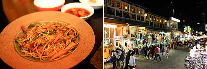 Photo_hidangan pendamping (kiri) & area Hongdae