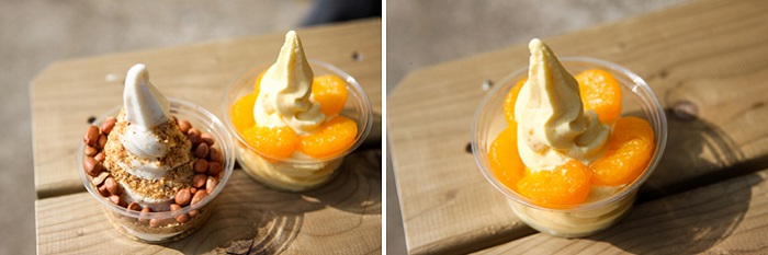 Photo_Ayam jeruk keprok (atas), es krim hallabong & es krim kacang (bawah) 1