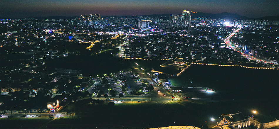 Photo_Pemandangan malam Suwon dari Flying Suwon